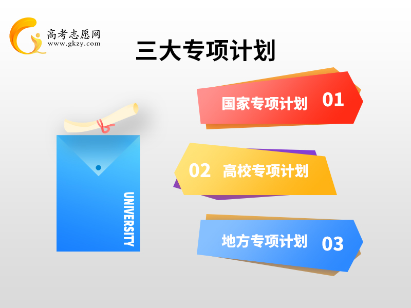 国家专项,地方专项,高校专项,志愿填报